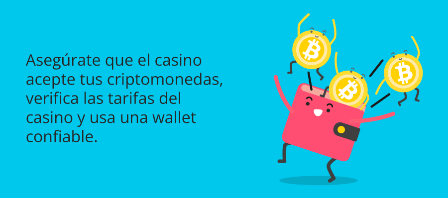 Asegurate de revisar bien las tarifas y usar una wallet confiable al usar criptomonedas en casinos