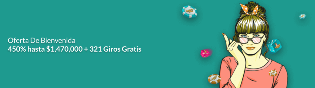 Aprovecha el bono de Bienvenida de 450% hasta 1 470 000 CLP más 321 Giros Gratis de Jackpot Molly Casino Chile
