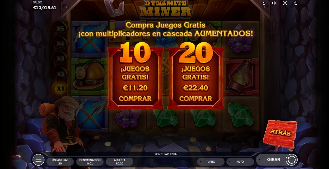 Bonos dynamite miner de endorphina