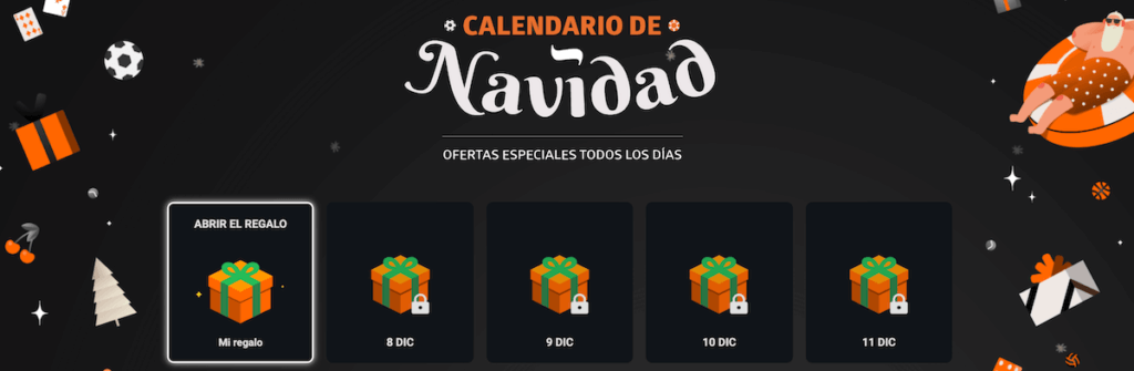 Calendario de promociones de navidad de Betano casino
