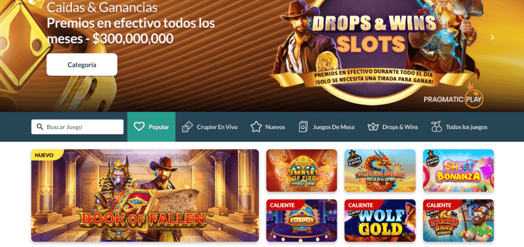 Mira todos los juegos que puedes disfrutar en Jackpot Molly