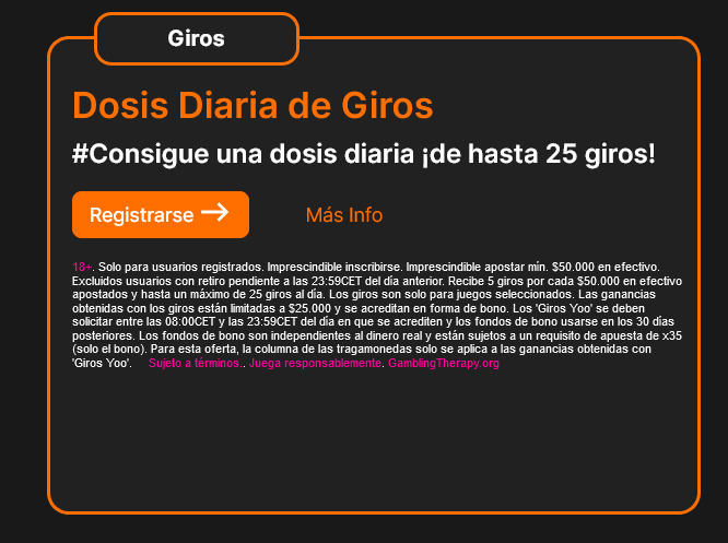 Bono de Dosis de Giros Gratis de SpinYoo