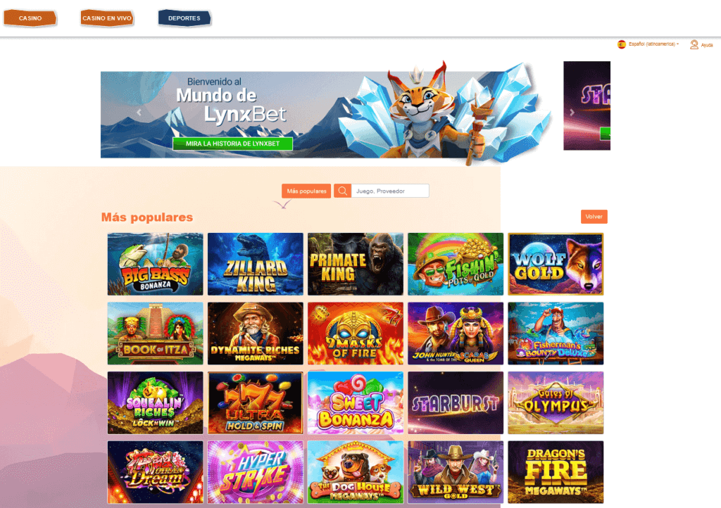 casino lynxbet juegos
