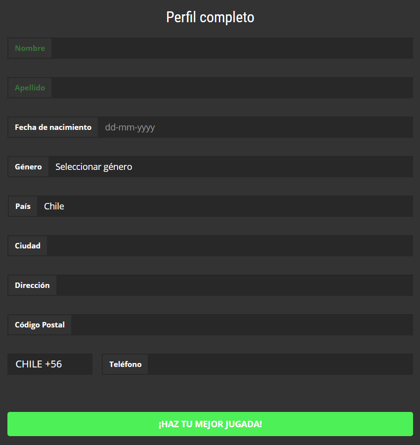 3er paso para registrarse en Gambeta10