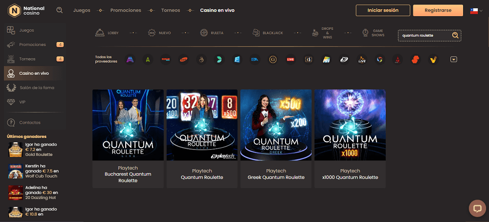 Quantum Roulette Live en National Casino