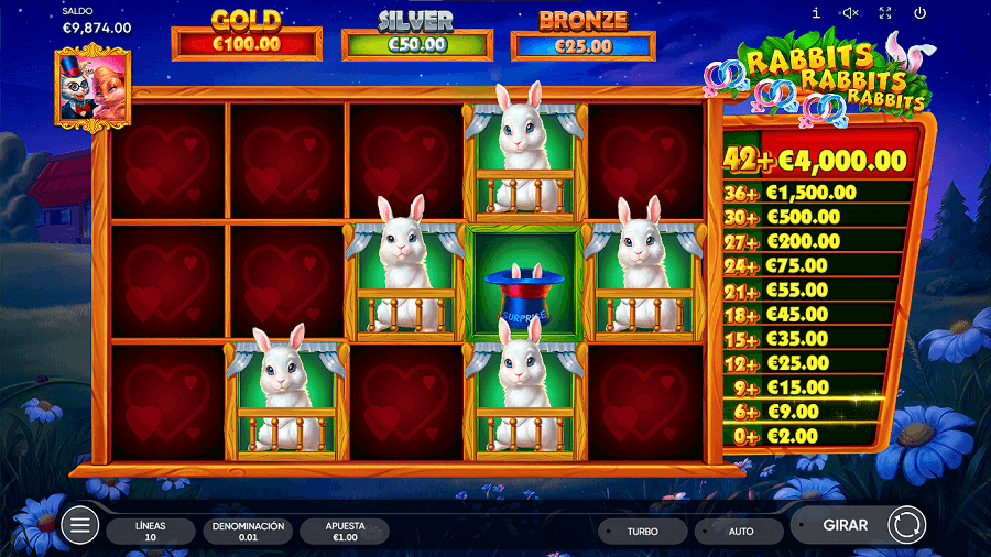 Jugando a Rabbits, Rabbits, Rabbits de Endorphina