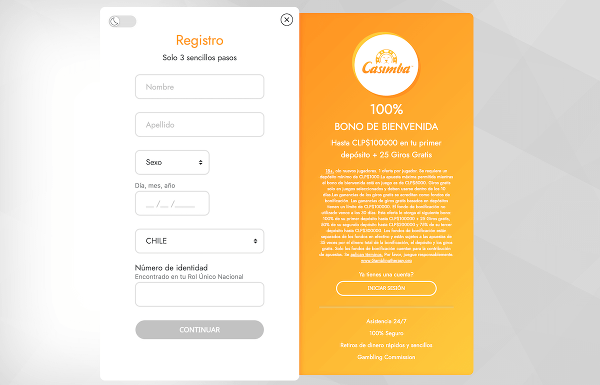 Método de registro de Casimba