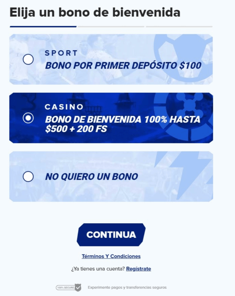 Como crear una cuenta en Sportaza Casino Chile 2