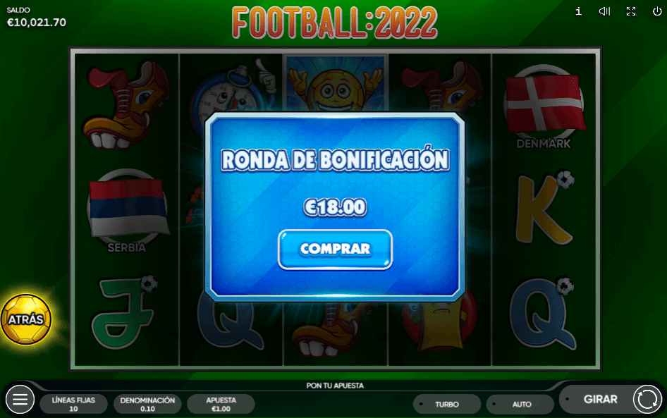 Ronda de bonos de Football 2022 de Endorphina