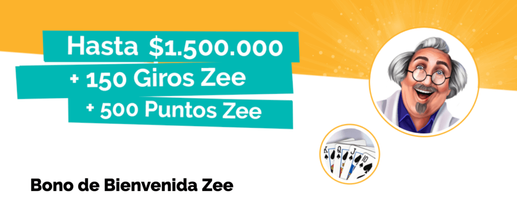 1 500 000 CLP más 150 Giros Gratis y 500 Puntos Zee para el casino Playzee Chile