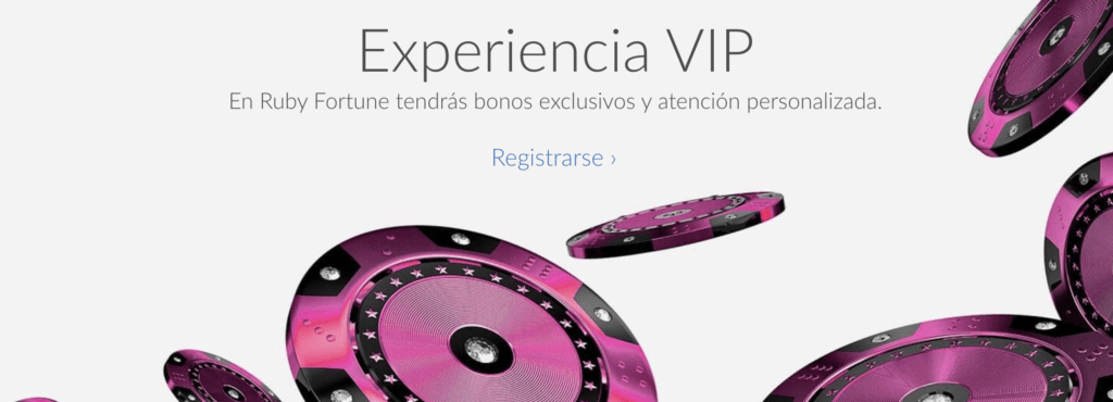 Sección vip y lealtad en Ruby Fortune Casino Chile