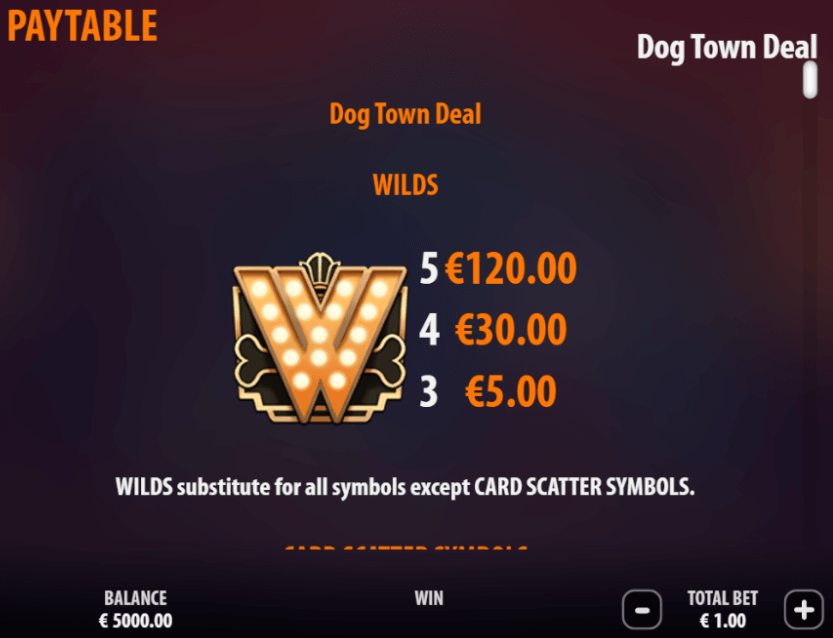 Simbolo de comodin de Tragamonedas Dog Town Deal de Quickspin