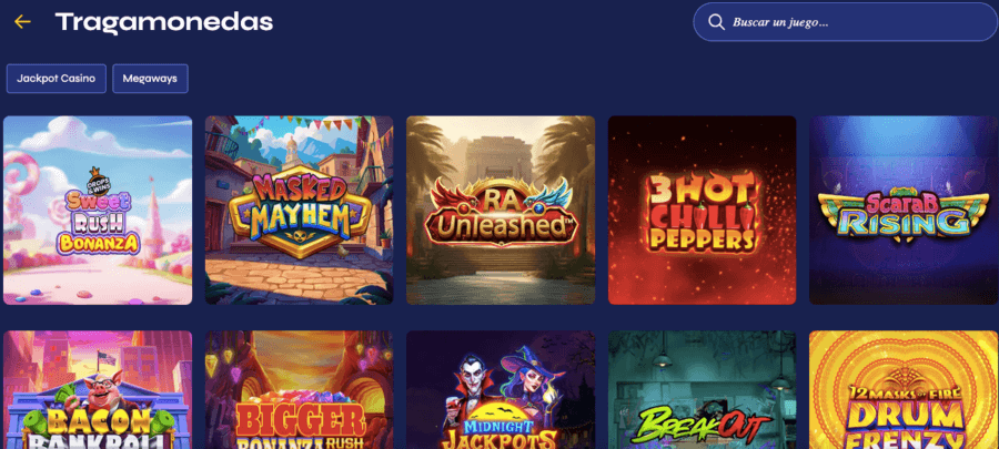 tragamonedas disponibles en MrRun