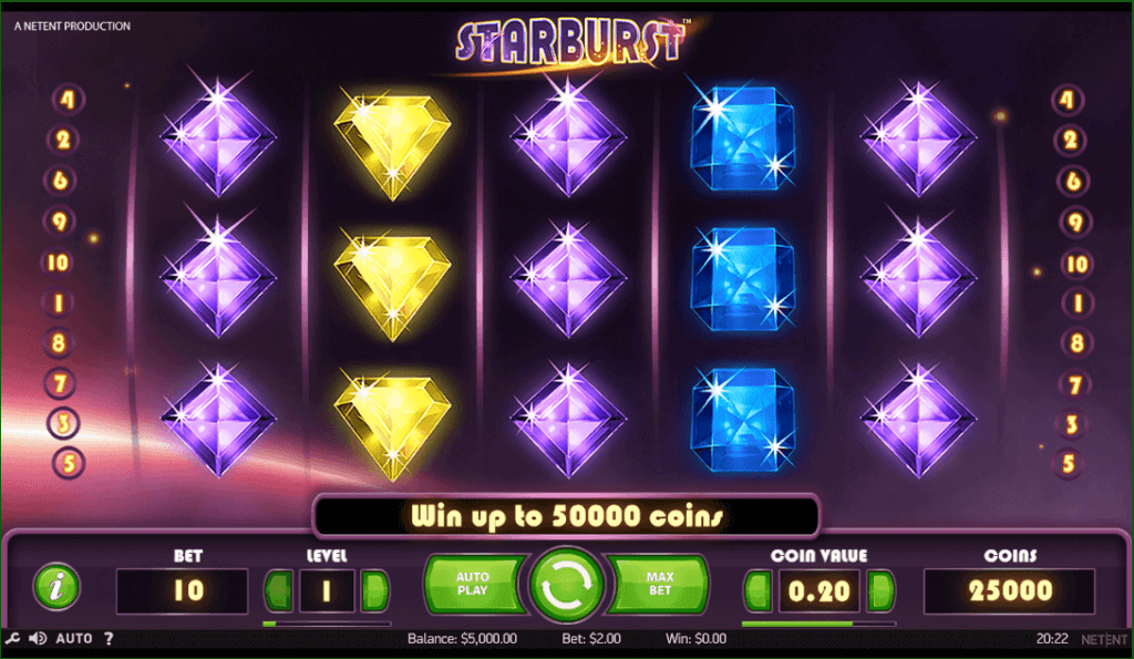 Starburst juego de tragamonedas chile