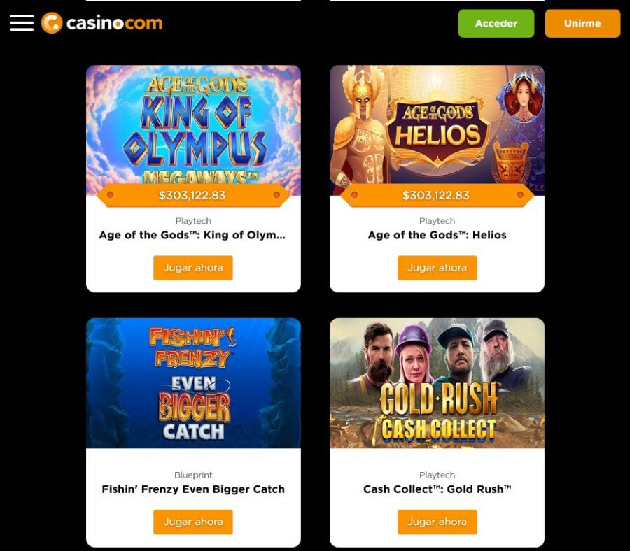 Tragamonedas Casino.com