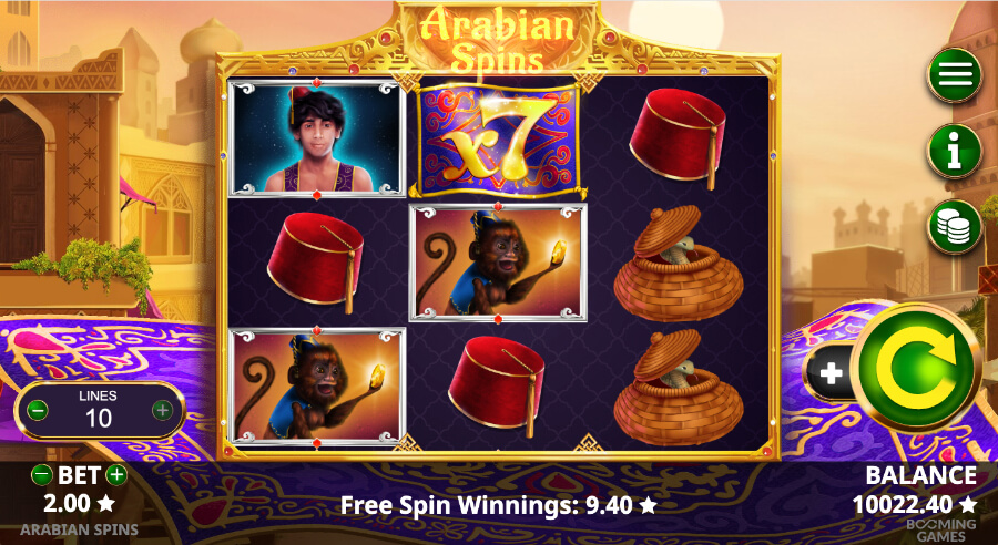 Arabian Spins del proveedor Booming Games