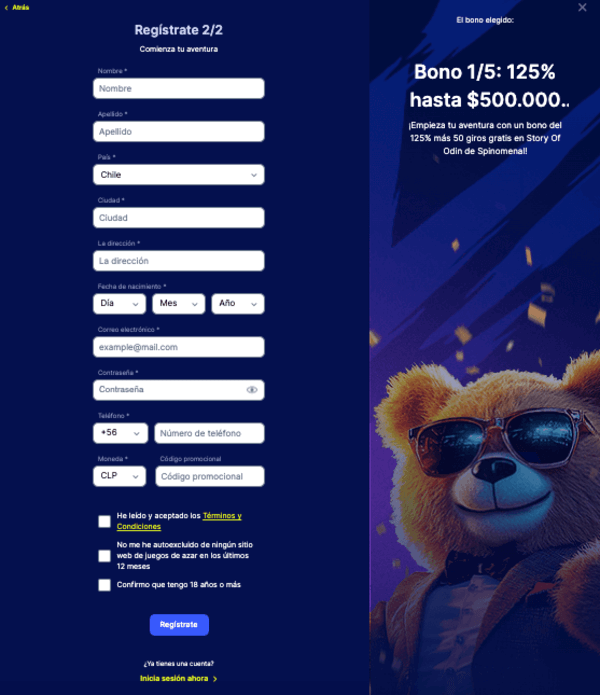 registro en betxsure parte 2
