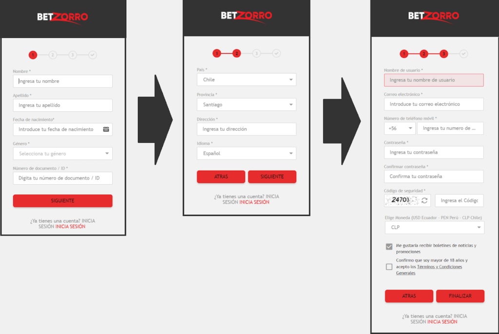 Betzorro Registration