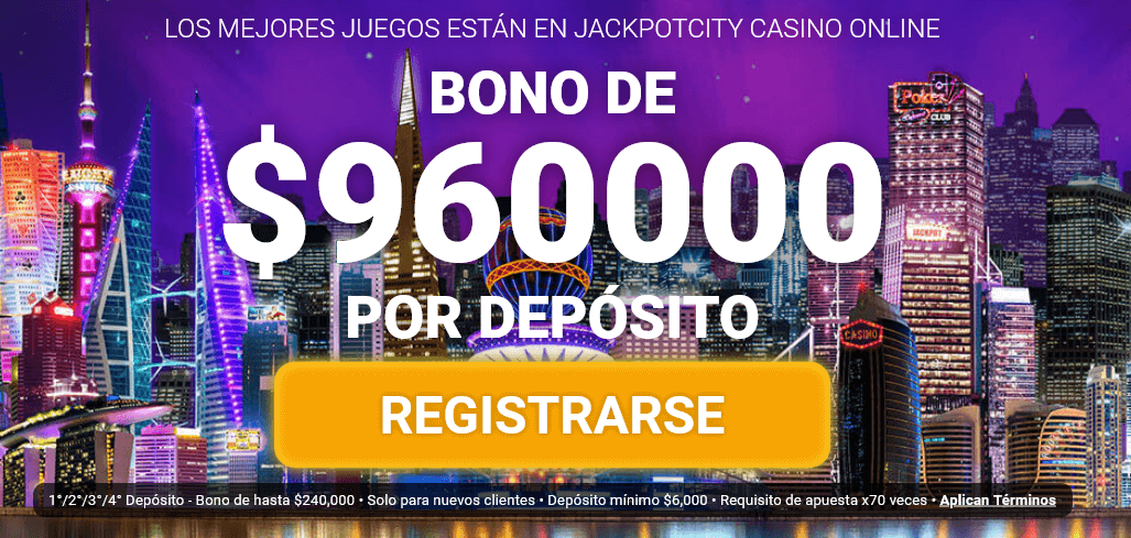 Bono de bienvenida de JackpotCity