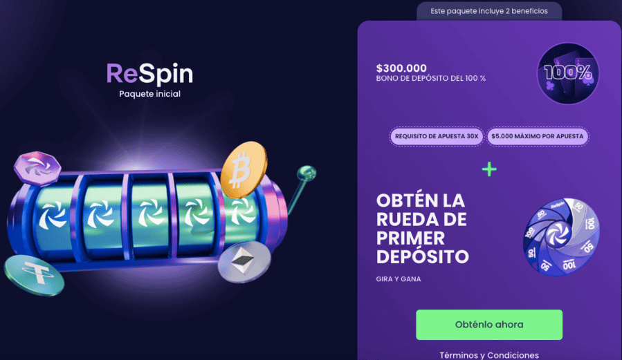 Bono de bienvenida de ReSpin