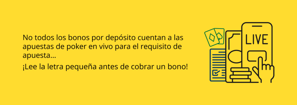 Los bonos de poker en vivo suelen ser especiales