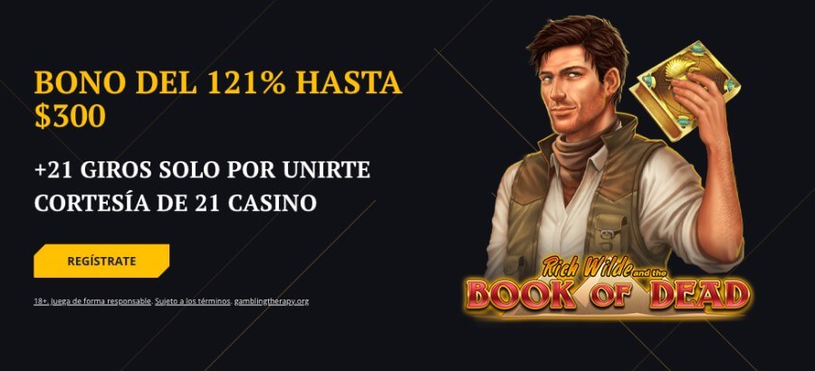 Giros gratis como bono sin depósito en 21 casino