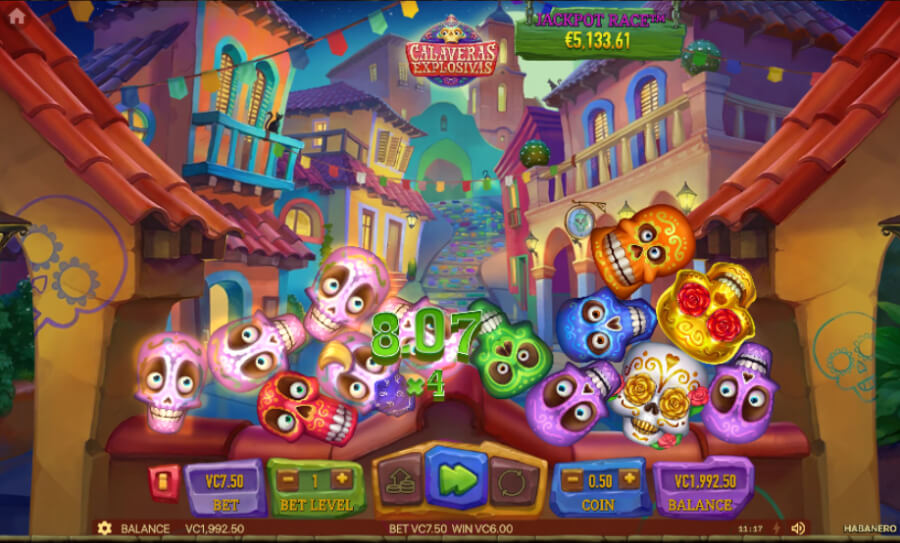 Calaveras explosivas Habanero en casinos online