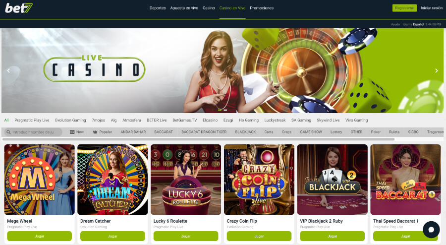 Casino en vivo Bet7