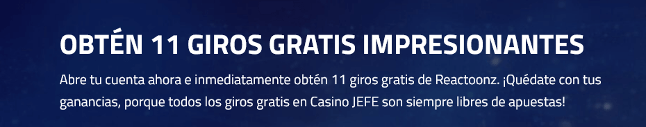 casino jefe tiradas gratis sin deposito