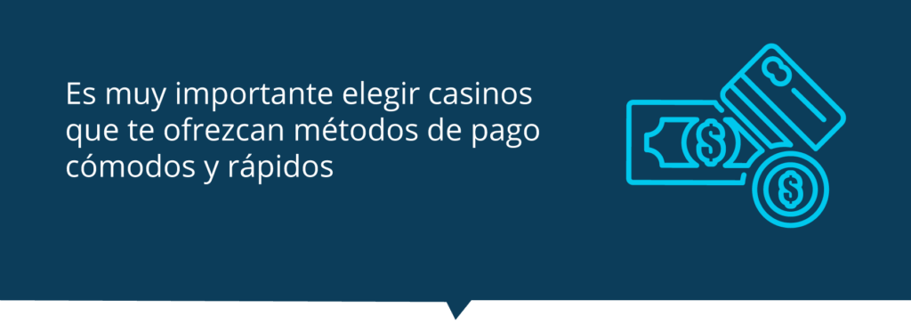 Importancia de los métodos de pago en casinos online