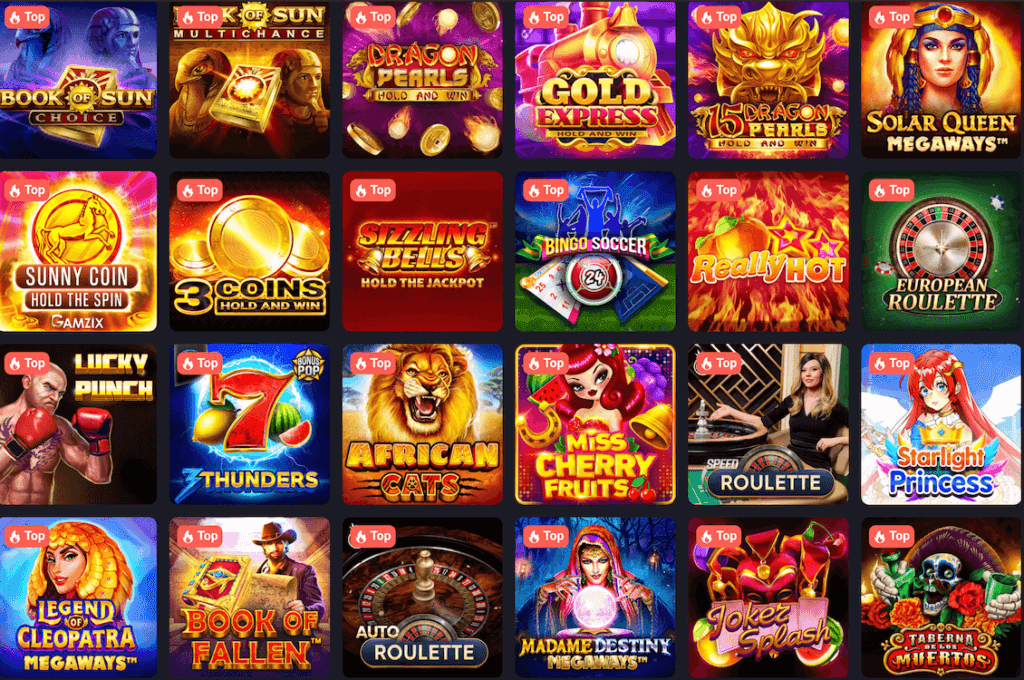 seccion de juegos de Cyber Bet
