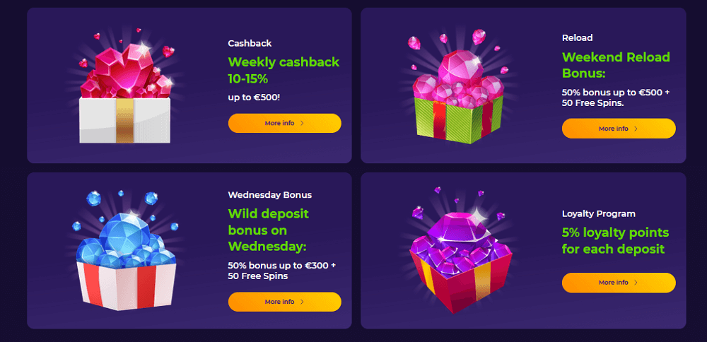 diferentes bonos de deposito de iWild Casino Chile