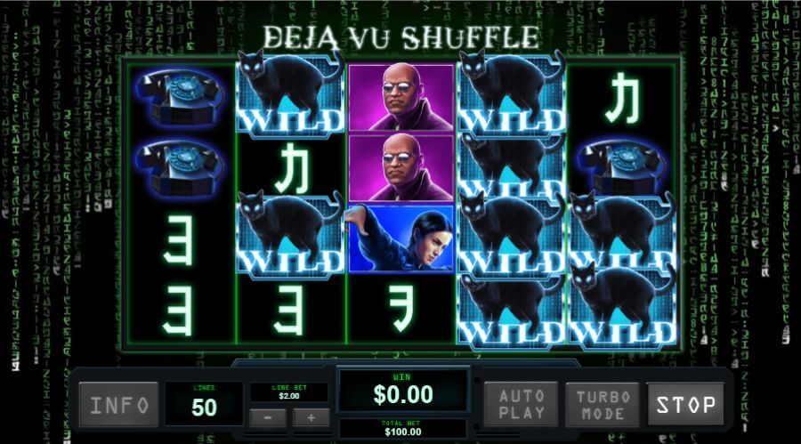 Función Deja Vu Shuffle reseña tragamonedas The Matrix