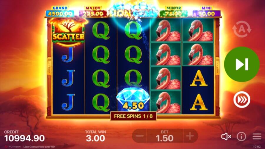 ronda de giros gratis Lion Gems Hold and Win