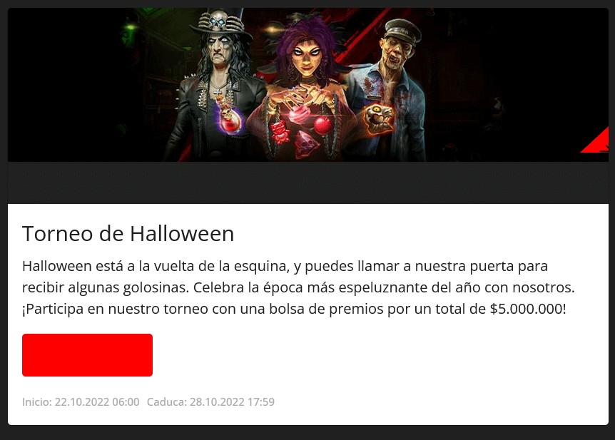 torneo de halloween de ibet casino
