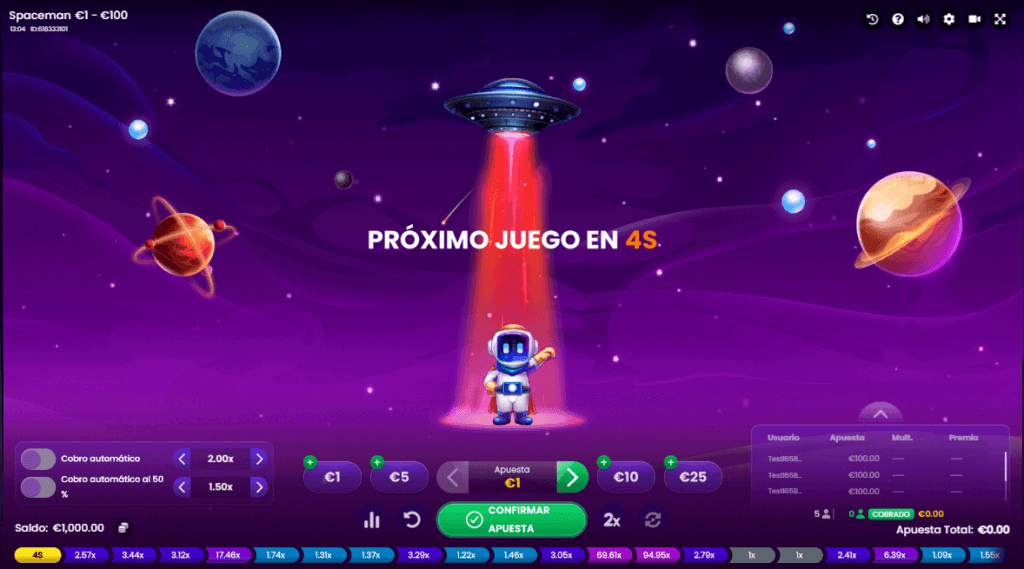 juego crash spaceman pragmatic play chile