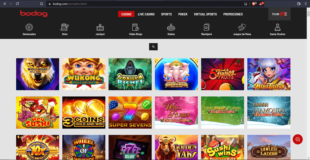 juegos de bodog casino chile