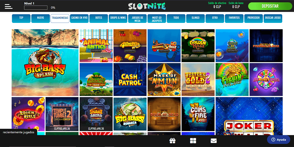 catalogo de tragamonedas de slotnite