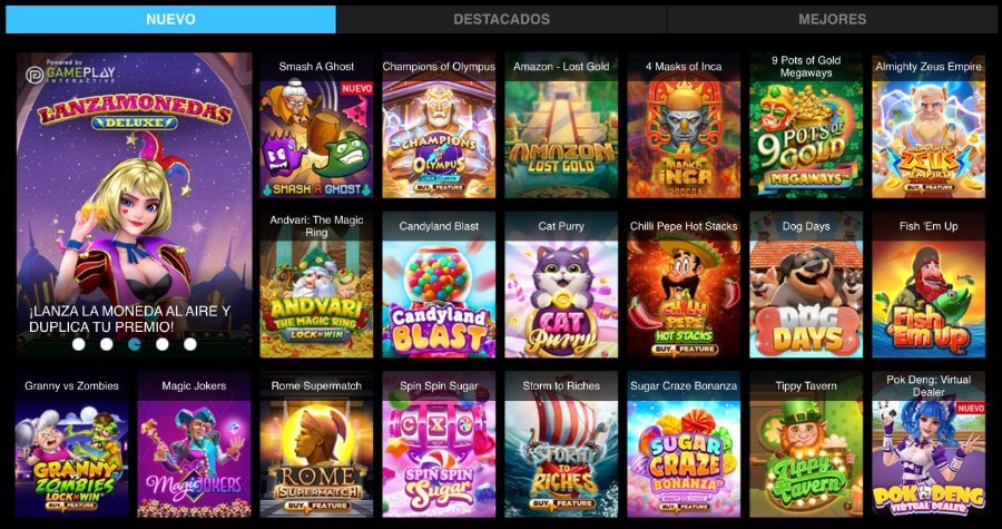 selección de juegos W88 casino Chile 