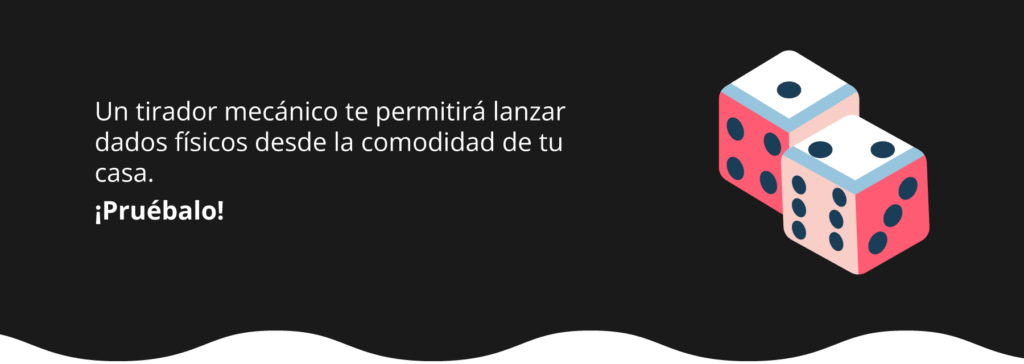 Jugar a los dados en vivo te permite jugar usando un tirador mecanico