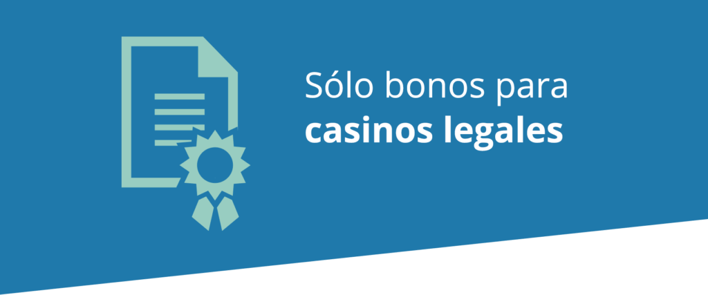 Banner de solo bonos para casinos legales