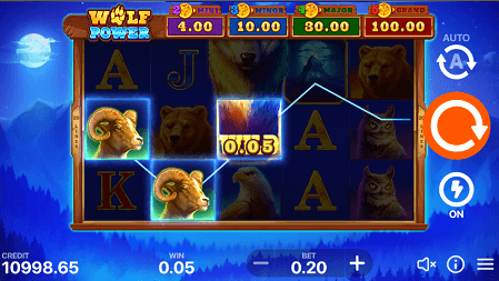linea simbolos tragamonedas wolf power hold and win
