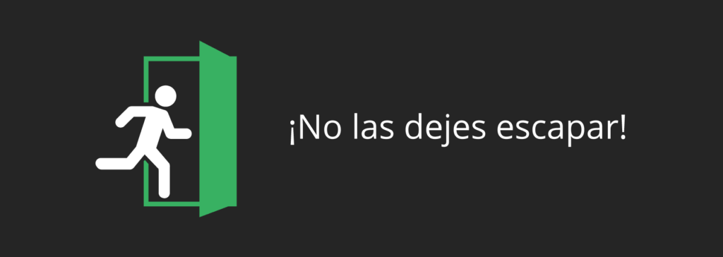 No la dejes escapar - Banner con un personaje corriendo