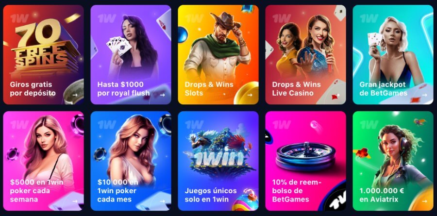 Ofertas 1win casino online