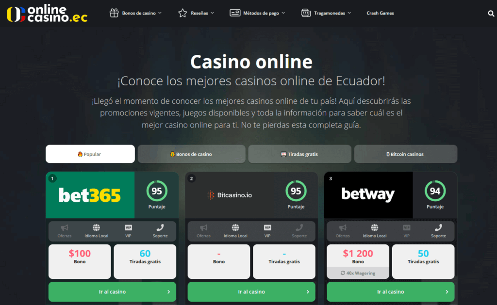 pagina de incio de onlinecasino ecuador