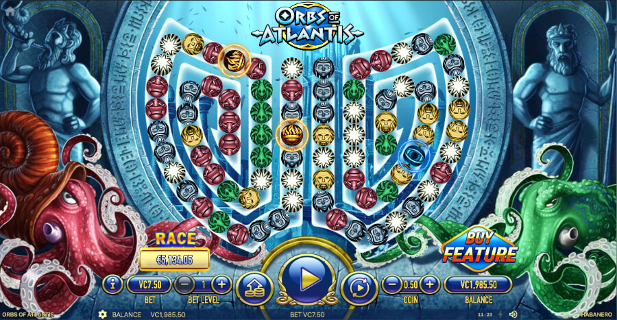 Orbs of Atlantis Habanero en casinos online