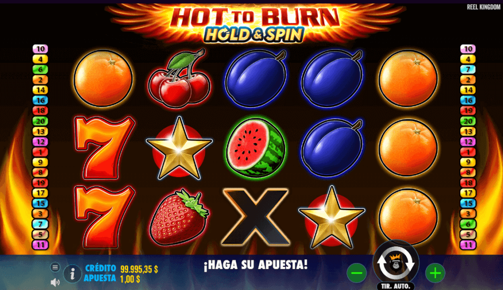 partida Hot to Burn Hold & Spin