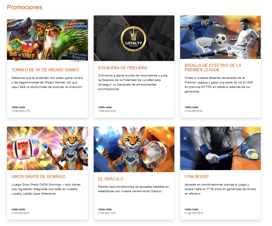 promociones de lynxbet casino chile