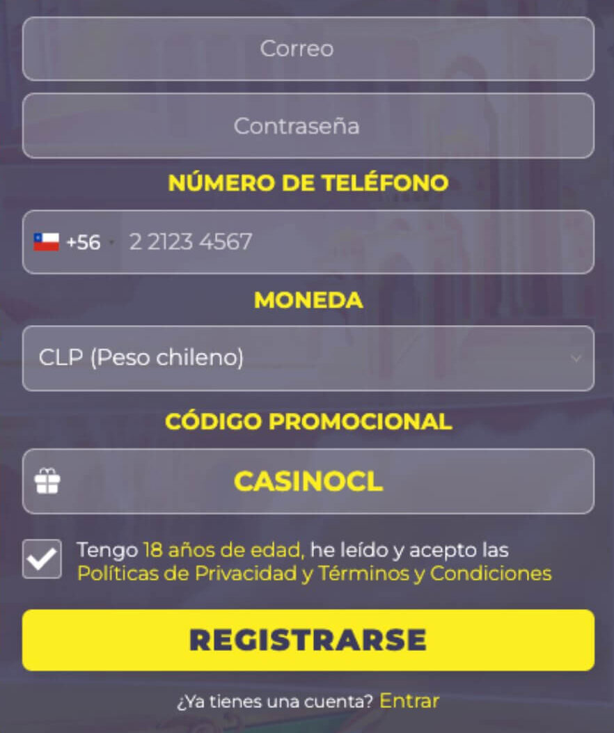 Proceso de registro cyber bet