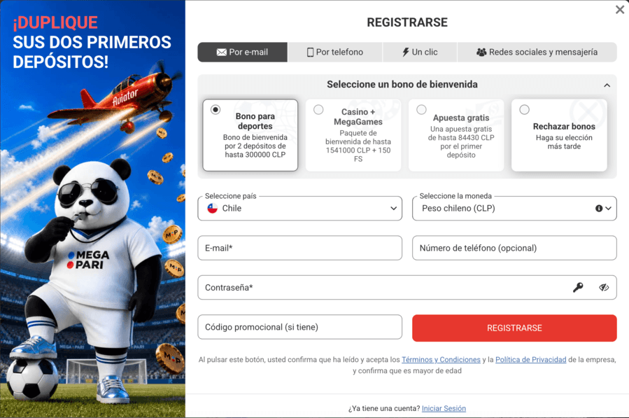 registro megapari chile